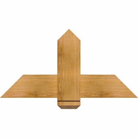 Ekena Millwork Eugene Rough Sawn Timber Gable Bracket, Western Red Cedar, 36"W x 18"H x 4"D x 6"F, 12/12 Pitch GBW036X18X0406EUG00RWR